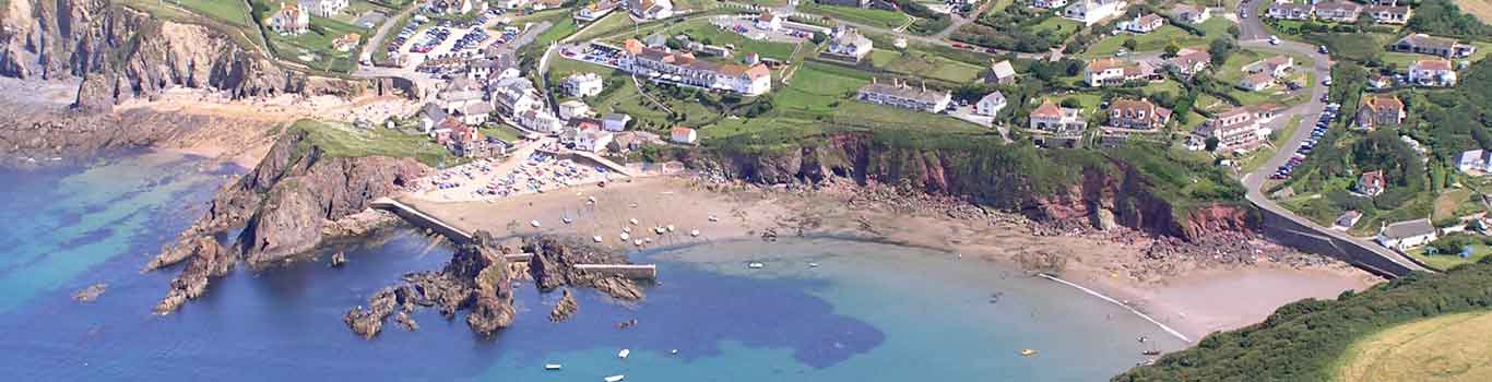 Aerial view of Hope Cove
