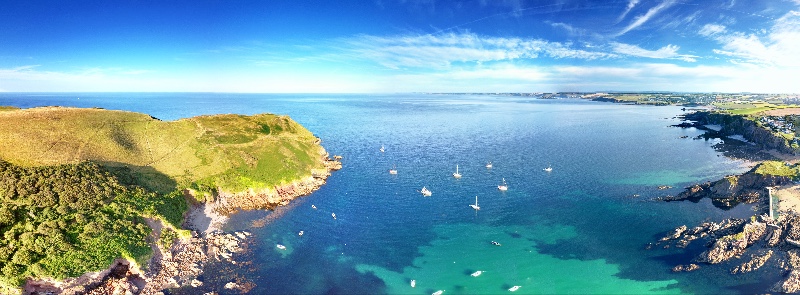 aerial view of Hope Cove