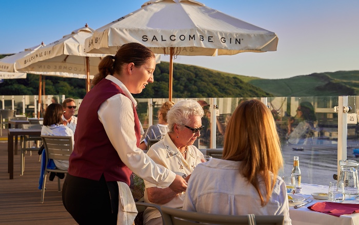 dining on the terrace