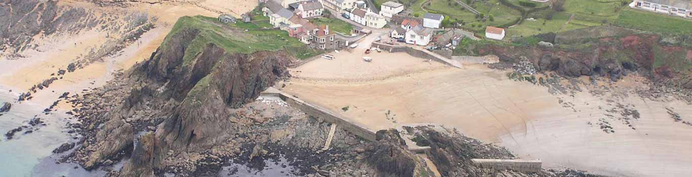 An aerial view of Hope Cove